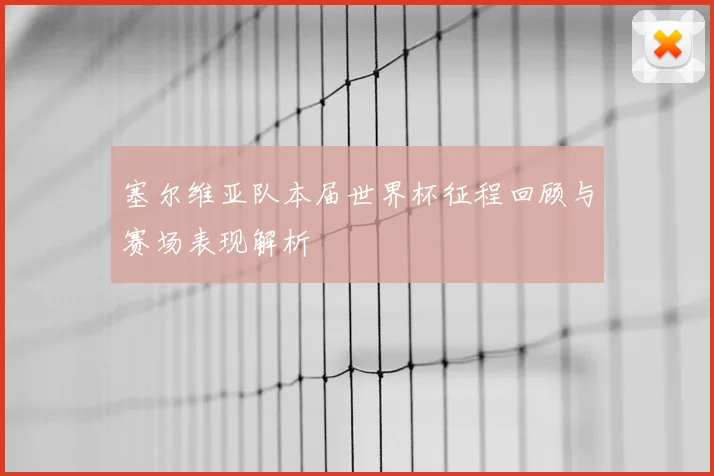 塞尔维亚队本届世界杯征程回顾与赛场表现解析